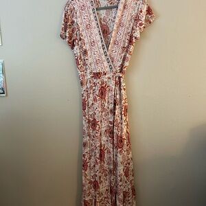 Floral V-Neck Wrap Dress